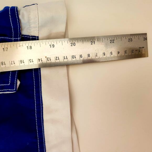 PBX Basics Swim Trunks Shorts Blue White Speed Dry Cargo men small size - Picture 6 of 6